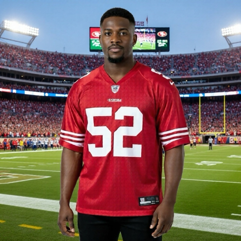 NWOT. Go Niners! Authentic San Francisco 49ers Willis #52 Jersey.​